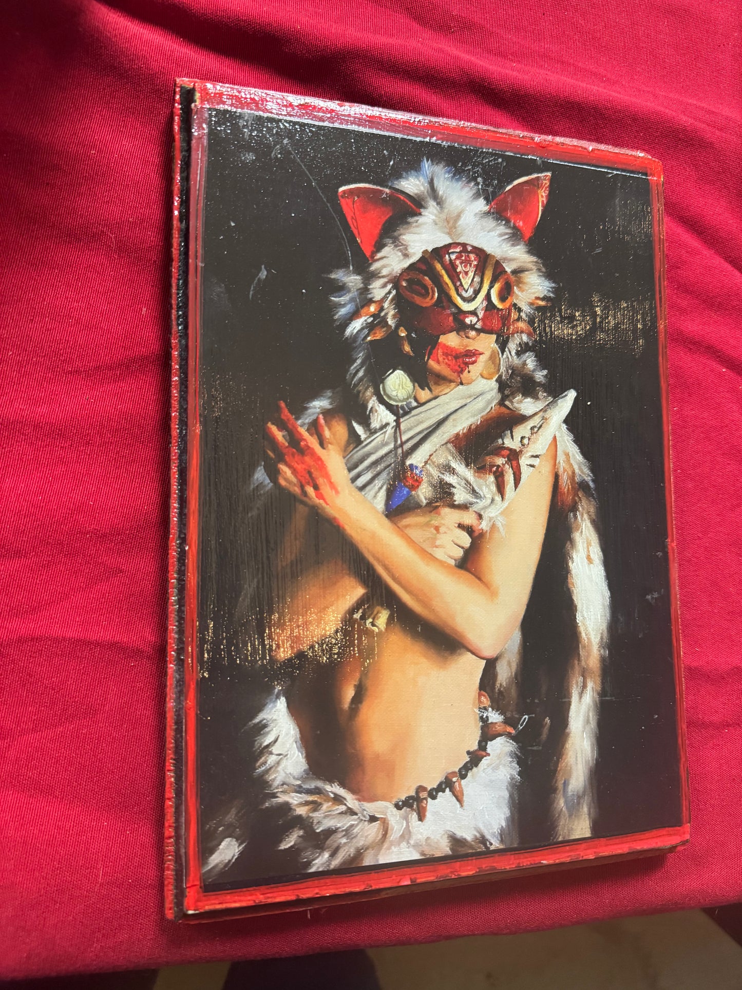 Princesss Mononoke Studio Ghibli Handmade Movie Mini Poster 11x7