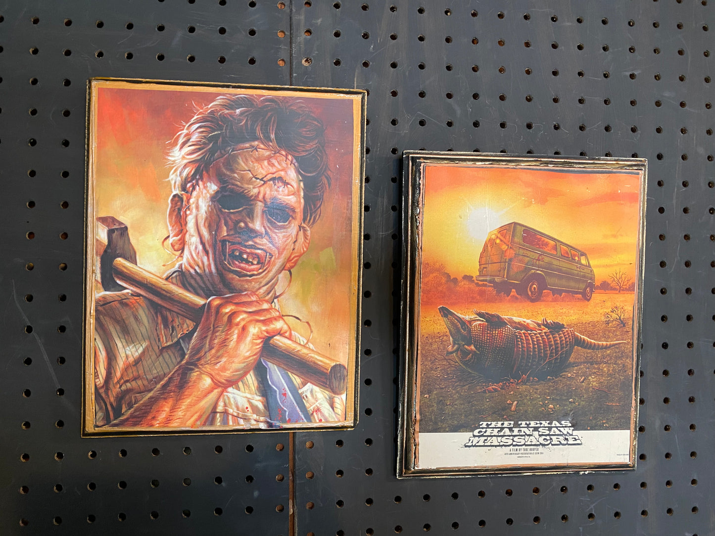 Jason Edmiston Texas Chainsaw Massacre Art Handmade Solid Wood Frames Art Plaque 12x9