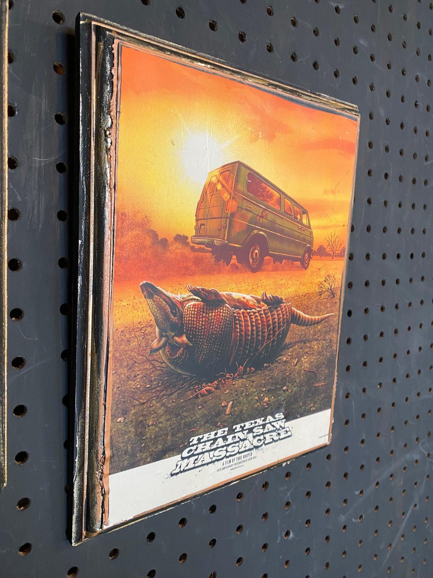 Jason Edmiston Texas Chainsaw Massacre Art Handmade Solid Wood Frames Art Plaque 12x9