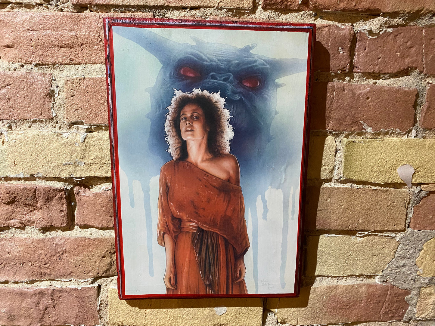 Ghostbusters Dana Barrett Gatekeeper handmade solid wood frame Movie Mini Poster Art Plaque 12x9