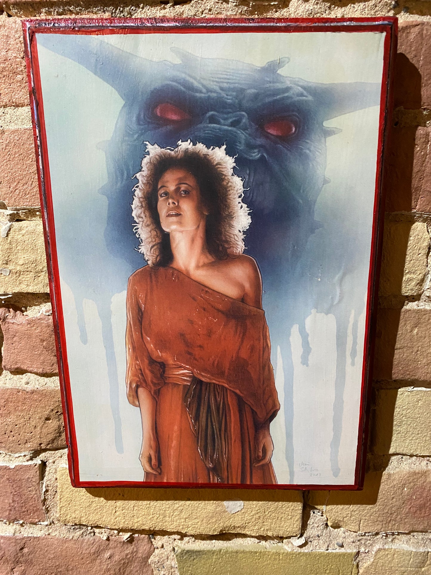 Ghostbusters Dana Barrett Gatekeeper handmade solid wood frame Movie Mini Poster Art Plaque 12x9