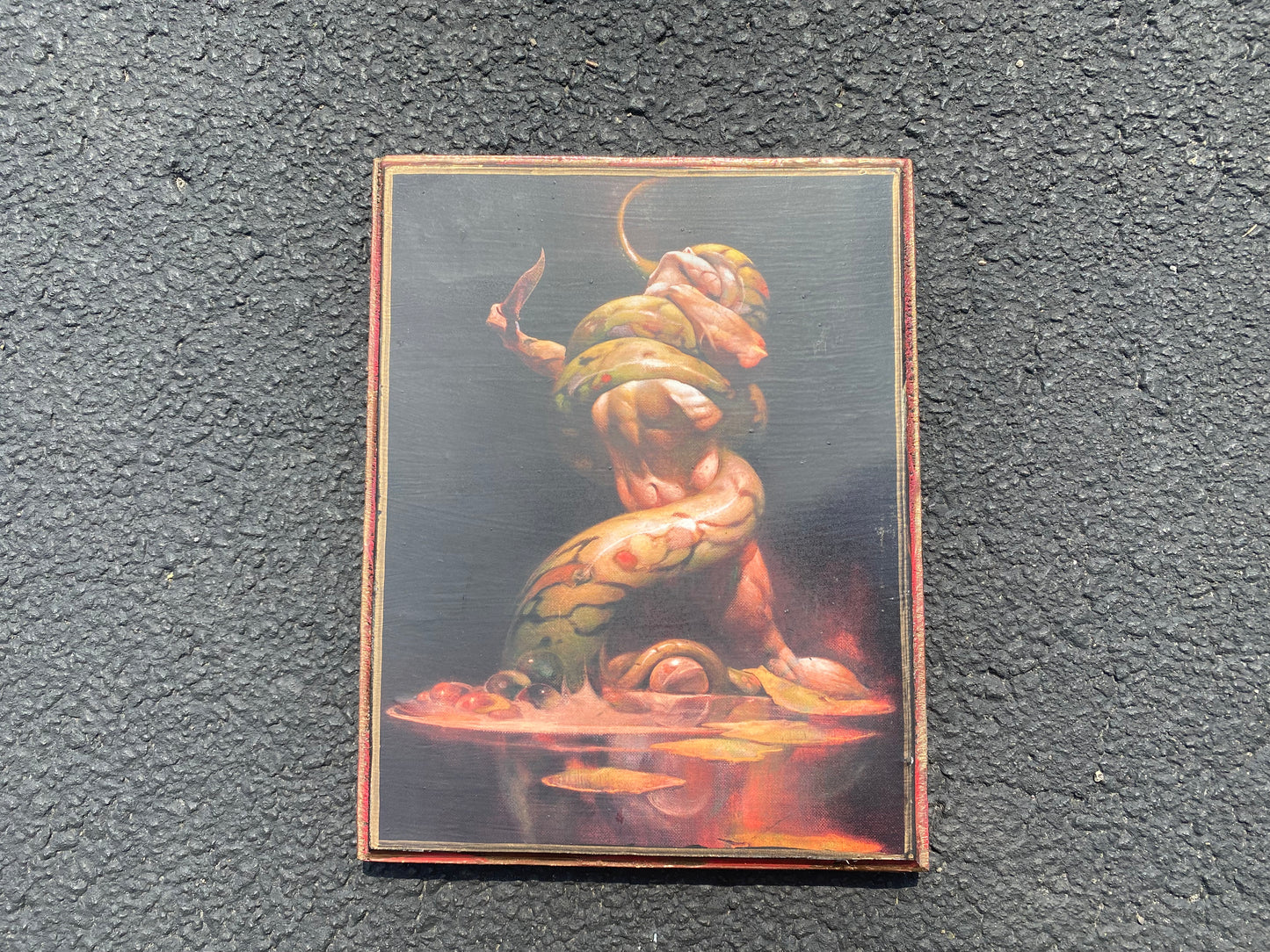 Frank Frazetta Handmade Dark Fantasy Wood Art Plaque 12x9