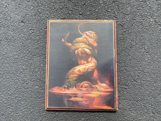 Frank Frazetta Handmade Dark Fantasy Wood Art Plaque 12x9