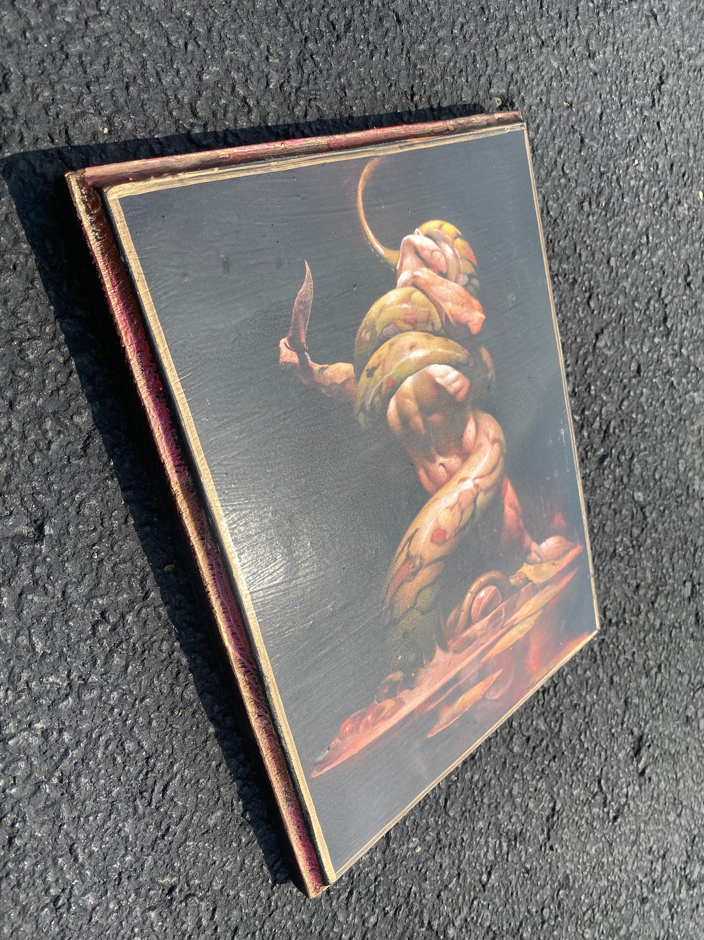 Frank Frazetta Handmade Dark Fantasy Wood Art Plaque 12x9