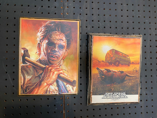 Jason Edmiston Texas Chainsaw Massacre Art Handmade Solid Wood  Frames Art Plaque 12x9