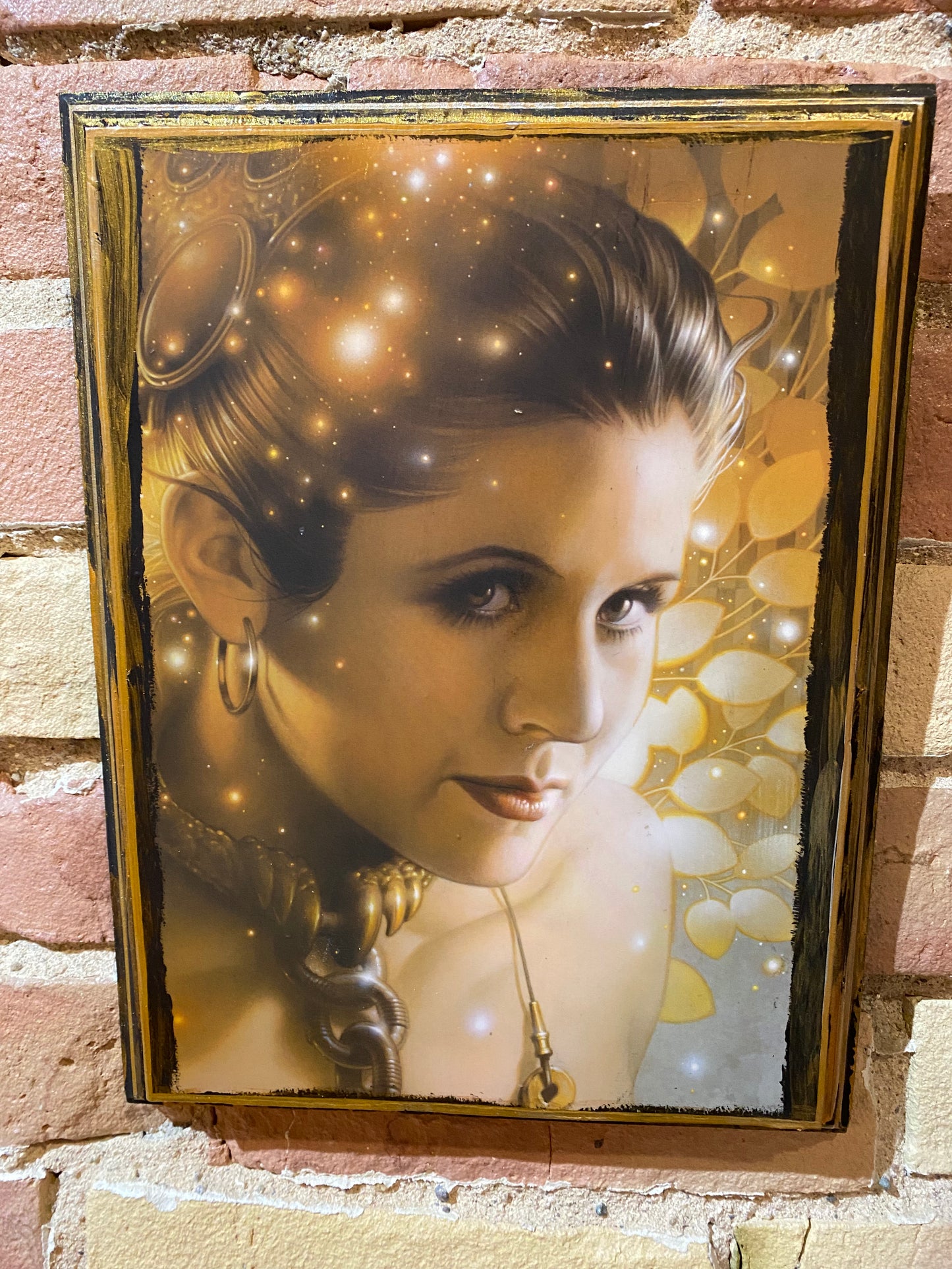 Star Wars Leia Handmade Wood Art Plaque 12x9