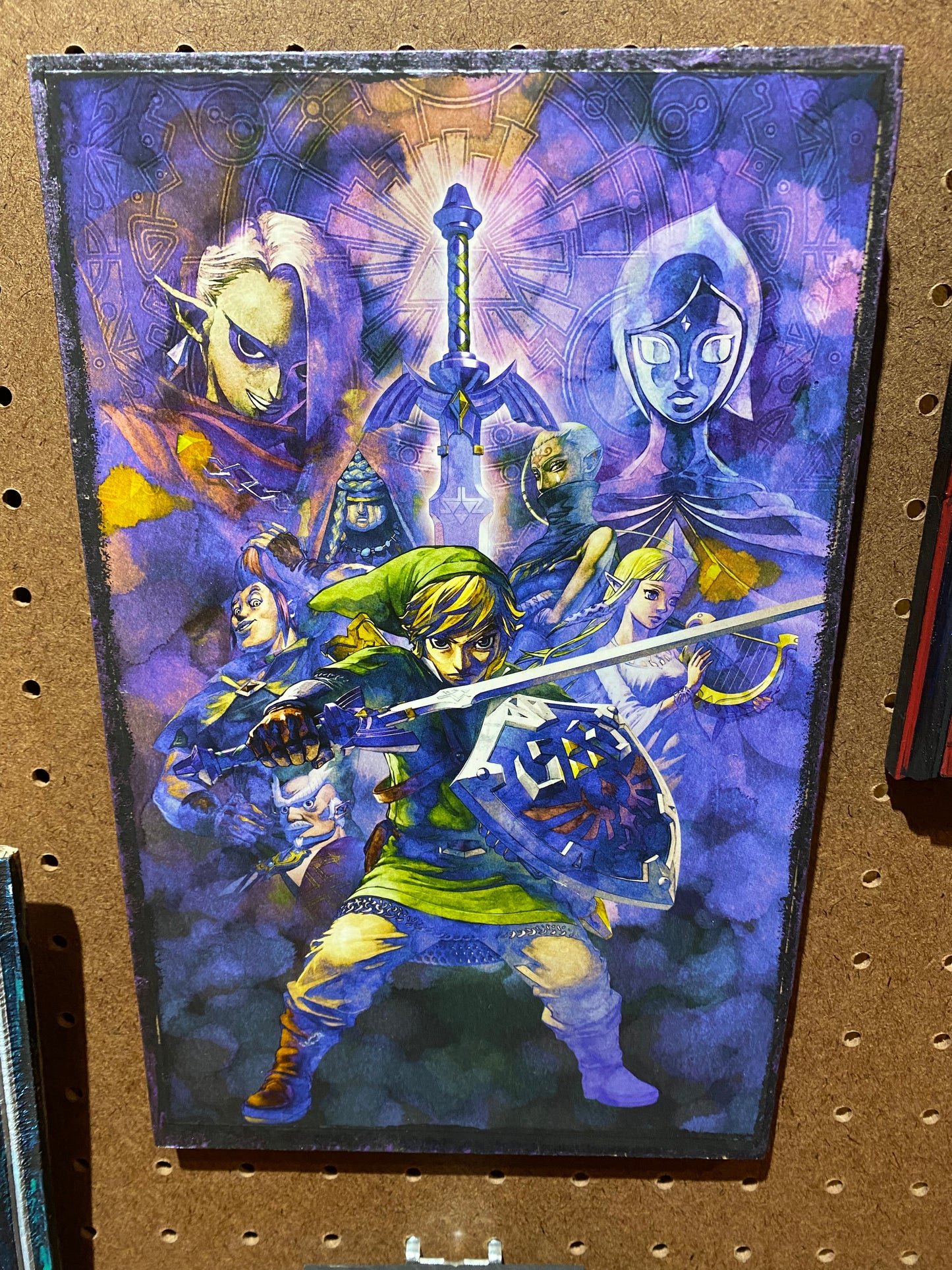 SALE: Legend of Zelda Skyward Sword handmade video game art plaque 11x7