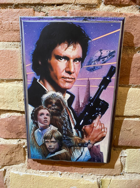 Star Wars  Handmade Wood Art Plaque 11x7