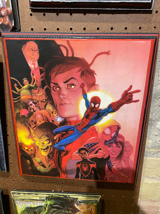 SALE:Half off Spiderverse handmade wood art plaque 13x11