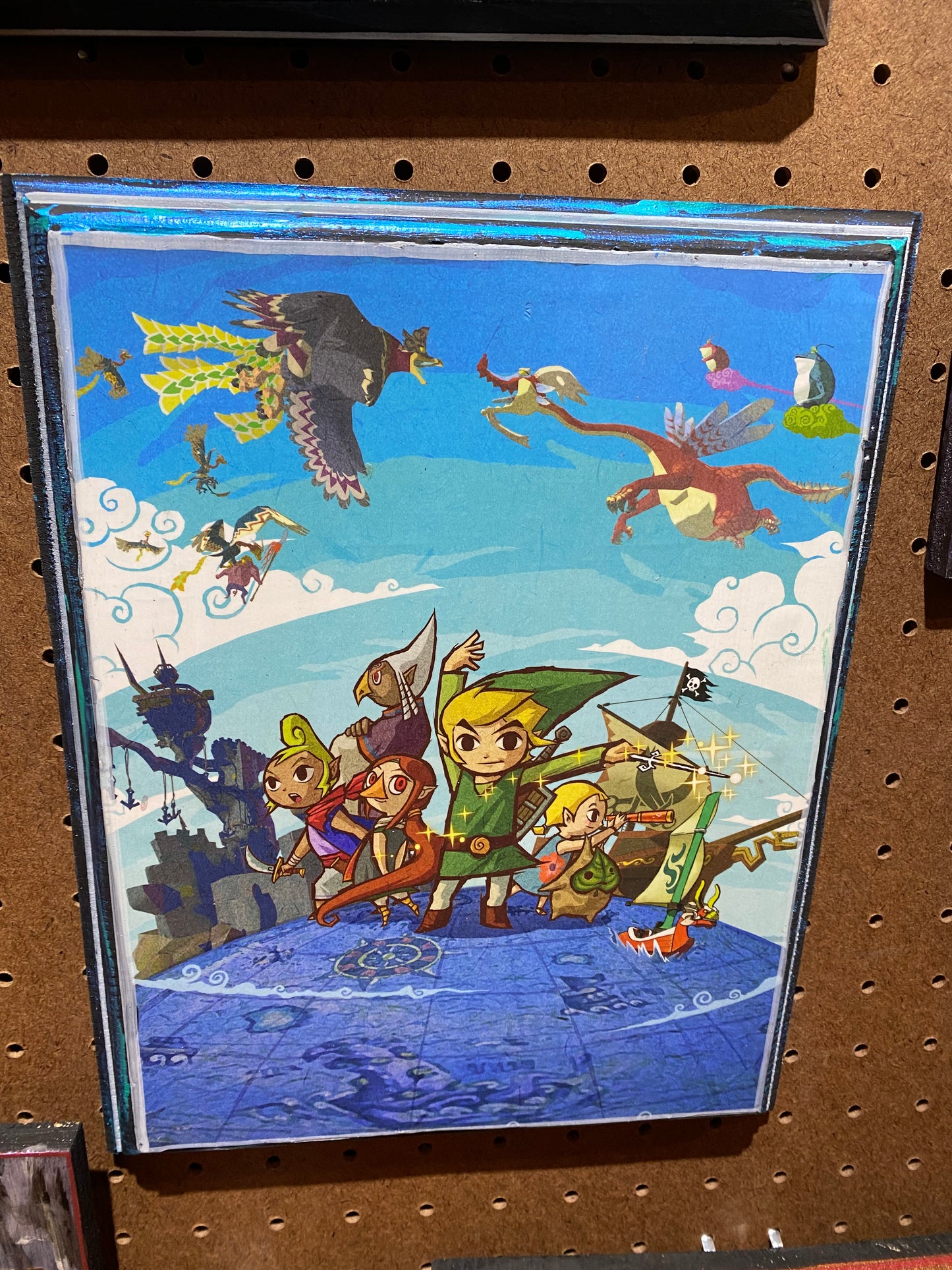 SALE: Half off The Legend of Zelda windwaker wood art plaque 12x9