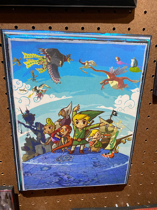 SALE: Half off The Legend of Zelda windwaker wood art plaque 12x9