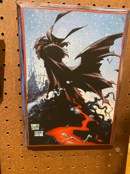 SALE: Half off Spawn 9x7 handmade wood art plaque