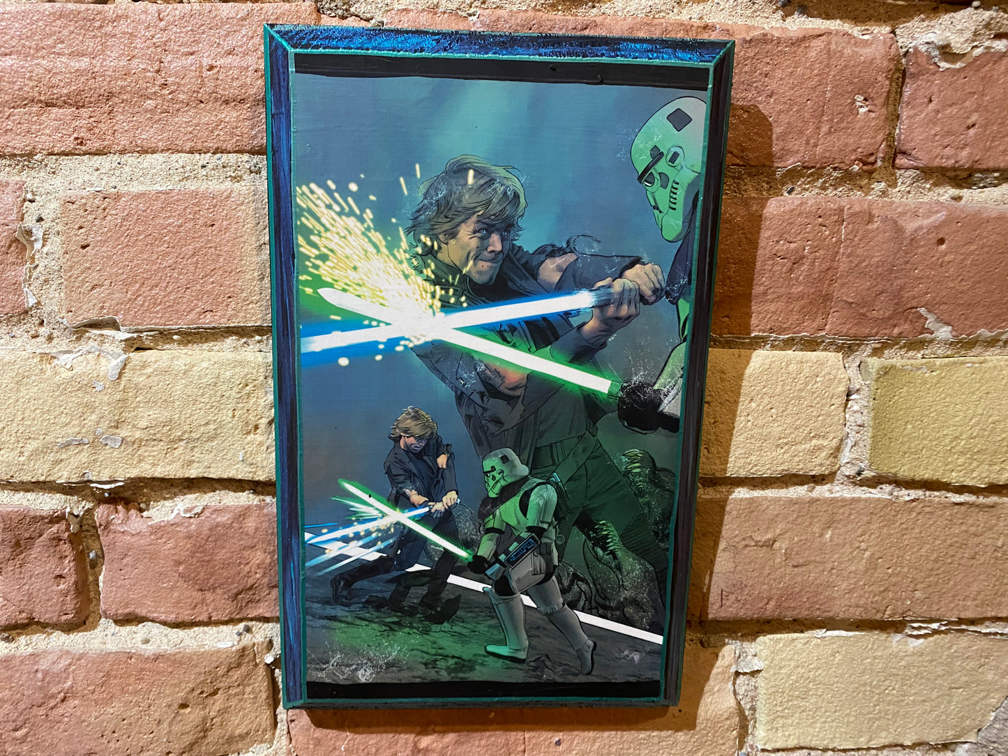 Star Wars Luke Skywalker Handmade Wood Art Plaque 11x7