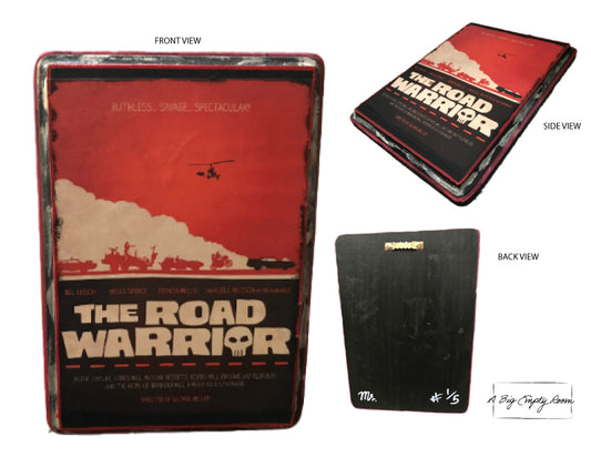 9"x7" -  Mad Max Road Warrior Handmade Movie Mini Poster Wood Art Plaque