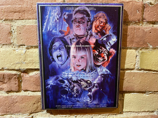 12"x9" -  Poltergeist Handmade Movie Mini Poster Wood Art Plaque